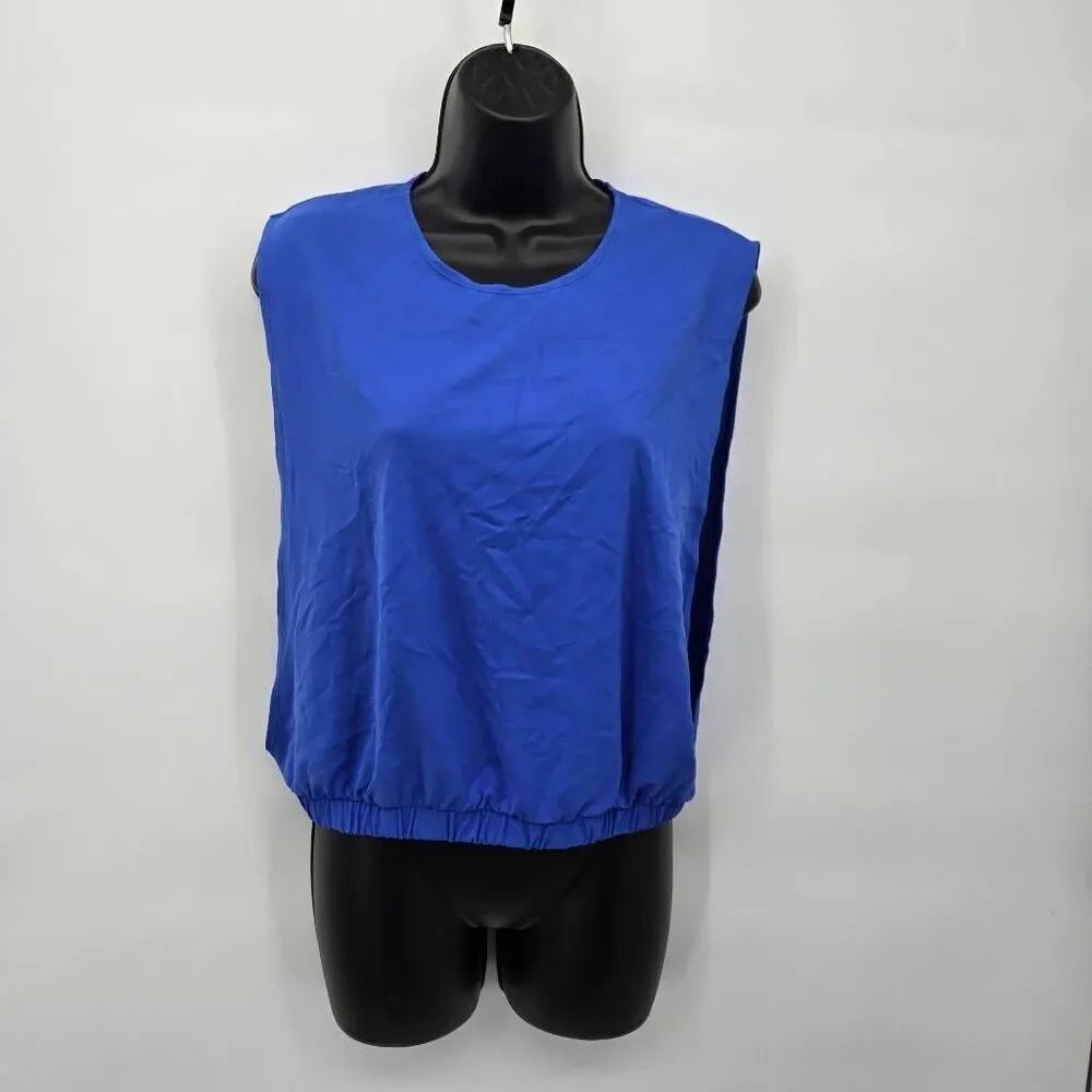 Free People Movement Drop Arms Top Size Medium Open Sides Blue